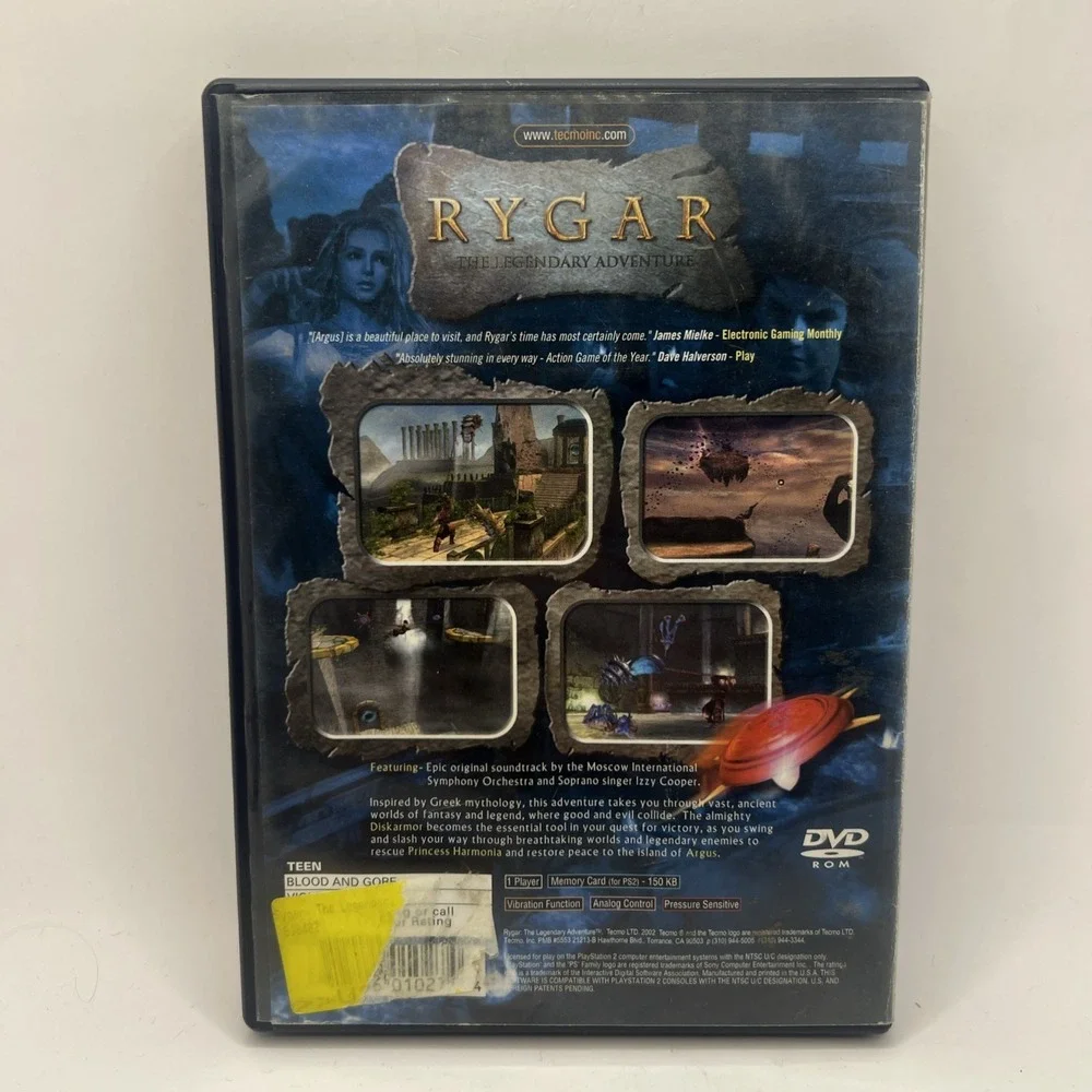 Rygar: The Legendary Adventure (Sony PlayStation 2, 2002) No Manual
